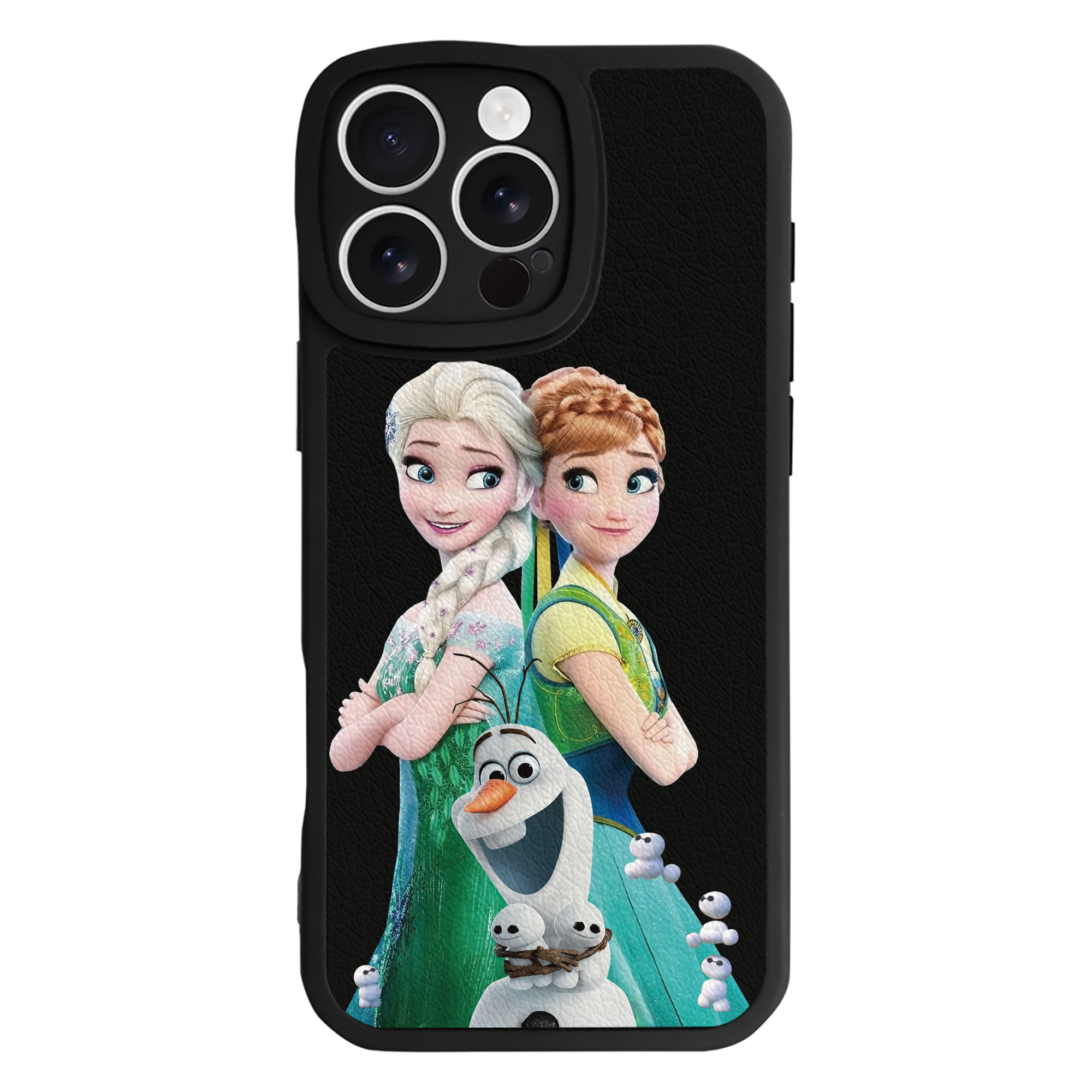 （画像用） アナと雪の女王 アンナ エルサ Frozen Anna Elsa 【iPhone 16シリーズ対応】シリコンスマホケース（レザー調） 材質：シリコン